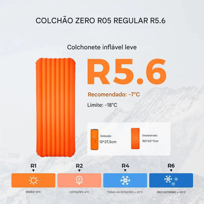 Isolante Térmico Inflável 4 Estações R 5.6 Flextail Plus